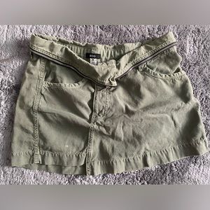 Green Khaki Miniskirt